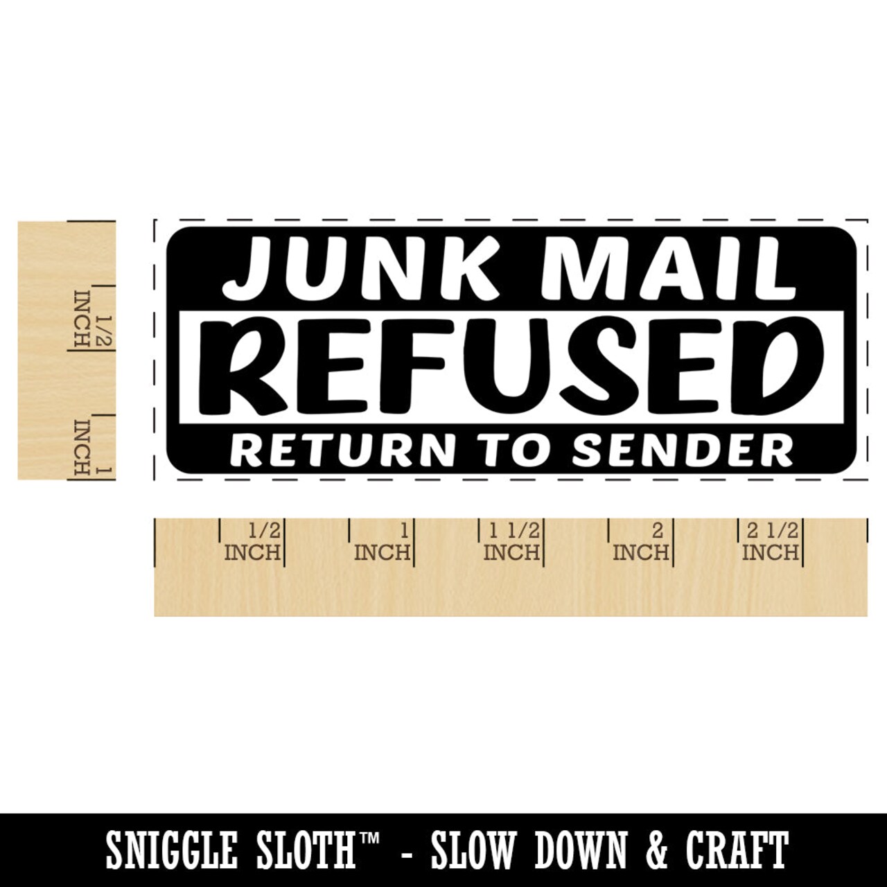 Junk Mail Refused Return to Sender Self-Inking Rubber Stamp Ink Stamper for Business Office
